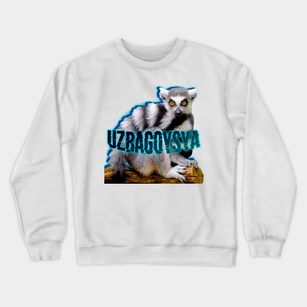 lemur art colorful nature popart wildlife Crewneck Sweatshirt by denpoolswag